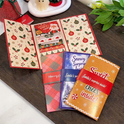 [BUY 4 GET 5 ＄4.7 EACH ] – Waterfall Pull-Out Card Book That Holds Cash & Gift Cards.
