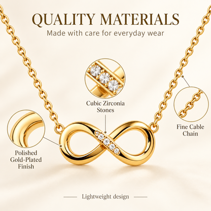 Awabeta® Gold-Tone Infinity Symbol Zircon Necklace