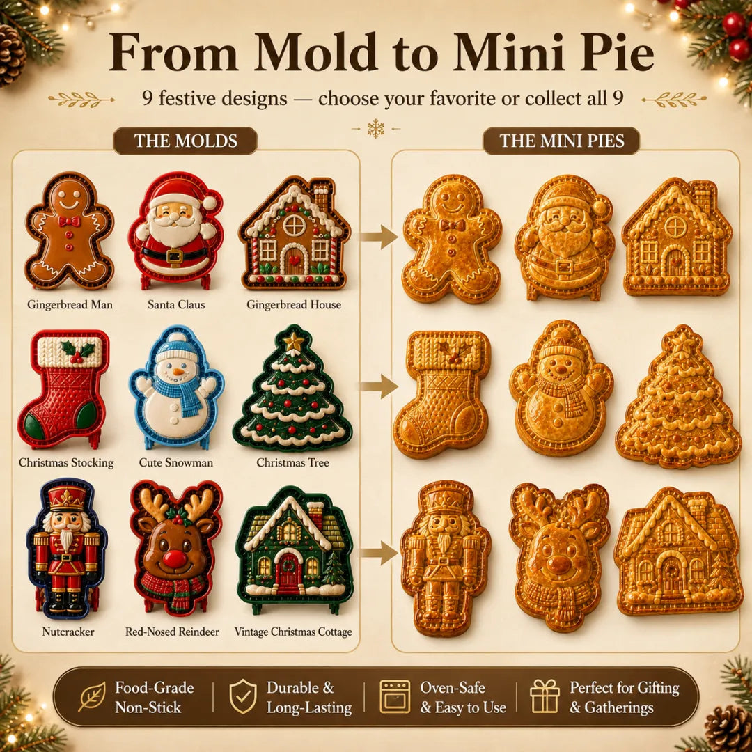 🎄Christmas Pie Mold  9 Designs