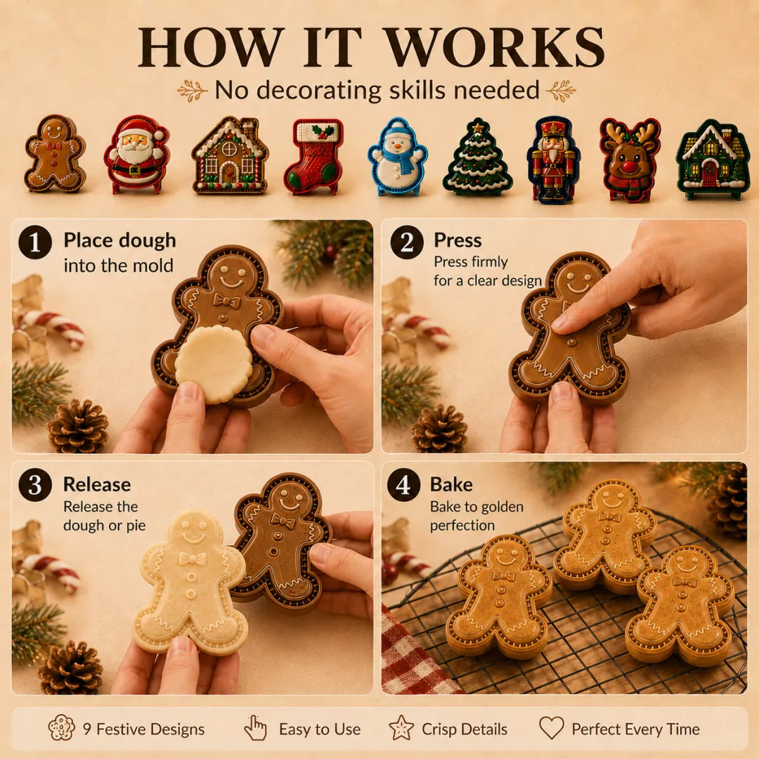 🎄Christmas Pie Mold  9 Designs
