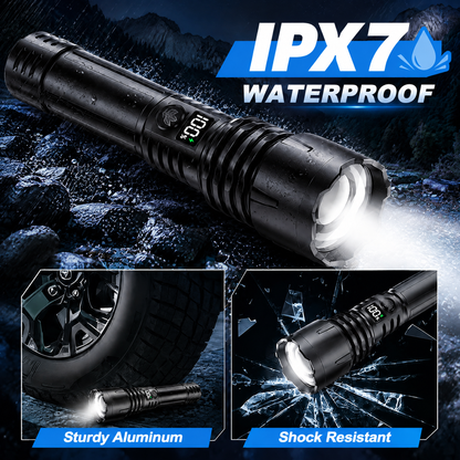 Super Bright Ultimate Tactical Survival Flashlight  · 80X Brighter ·120H Runtime
