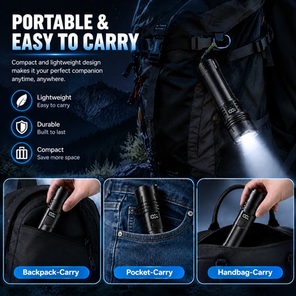 Super Bright Ultimate Tactical Survival Flashlight  · 80X Brighter ·120H Runtime