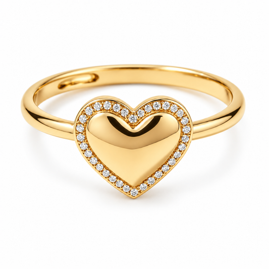 Awabeta Gold-Tone Adjustable Ring with Simulated Crystal Accents