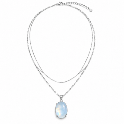 Awabeta®  Silver-Toned One-Piece Double-Layer Stackable Necklace
