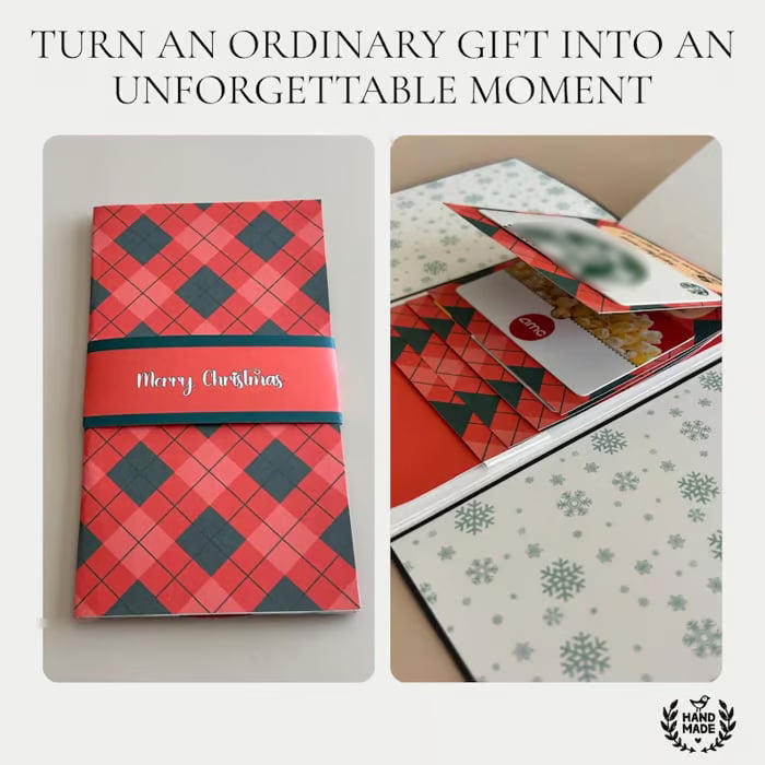 [BUY 4 GET 5 ＄4.7 EACH ] – Waterfall Pull-Out Card Book That Holds Cash & Gift Cards.