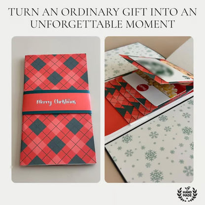 [BUY 4 GET 5 ＄4.7 EACH ] – Waterfall Pull-Out Card Book That Holds Cash & Gift Cards.
