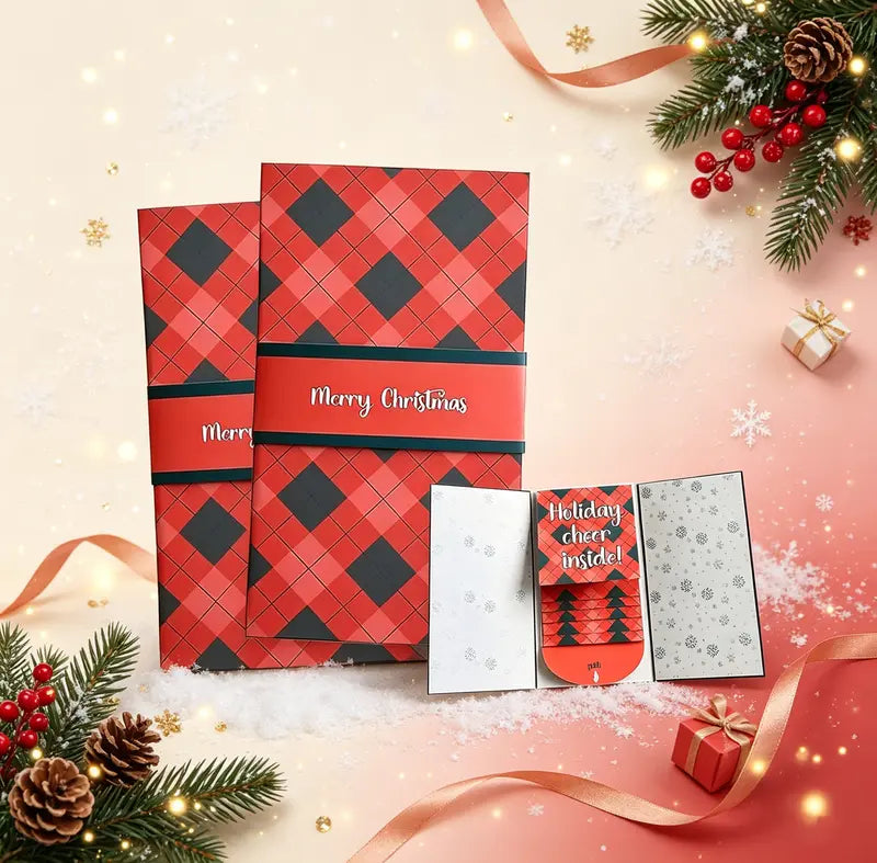 [BUY 4 GET 5 ＄4.7 EACH ] – Waterfall Pull-Out Card Book That Holds Cash & Gift Cards.