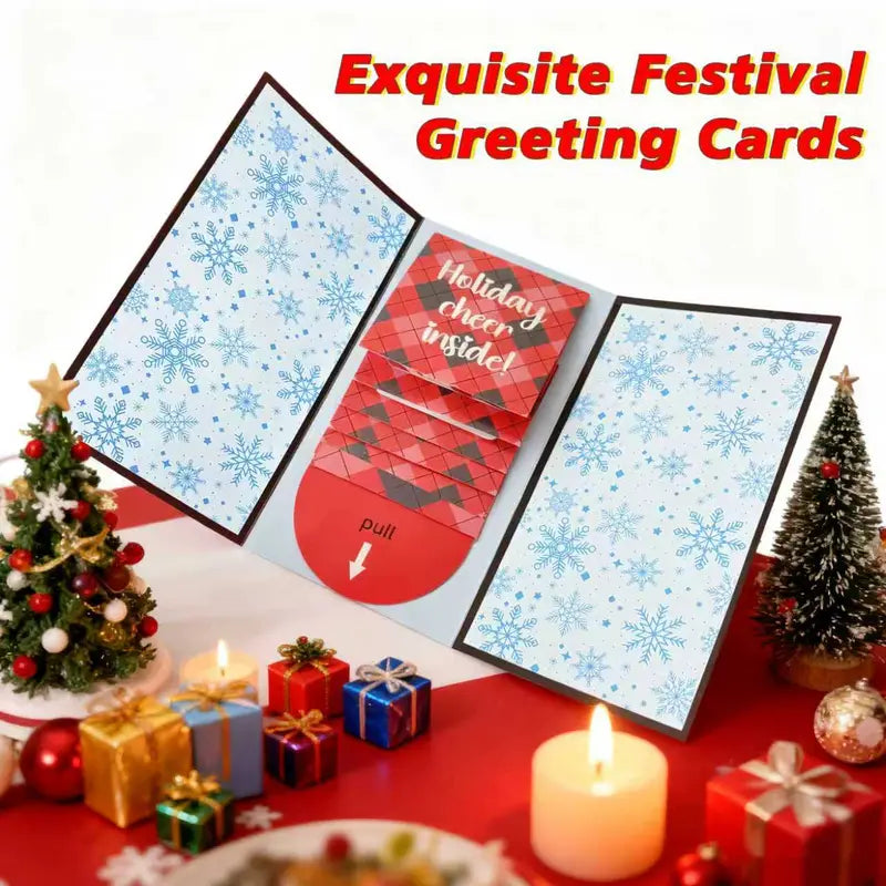 [BUY 4 GET 5 ＄4.7 EACH ] – Waterfall Pull-Out Card Book That Holds Cash & Gift Cards.