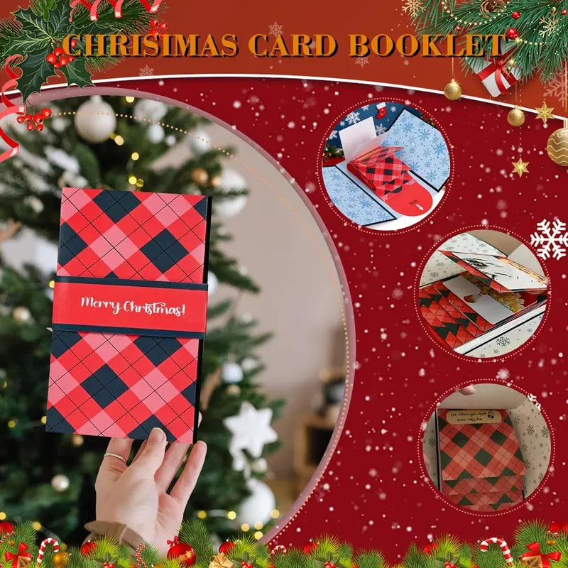 [BUY 4 GET 5 ＄4.7 EACH ] – Waterfall Pull-Out Card Book That Holds Cash & Gift Cards.