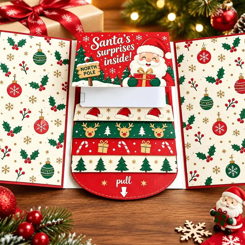 [BUY 4 GET 5 ＄4.7 EACH ] – Waterfall Pull-Out Card Book That Holds Cash & Gift Cards.