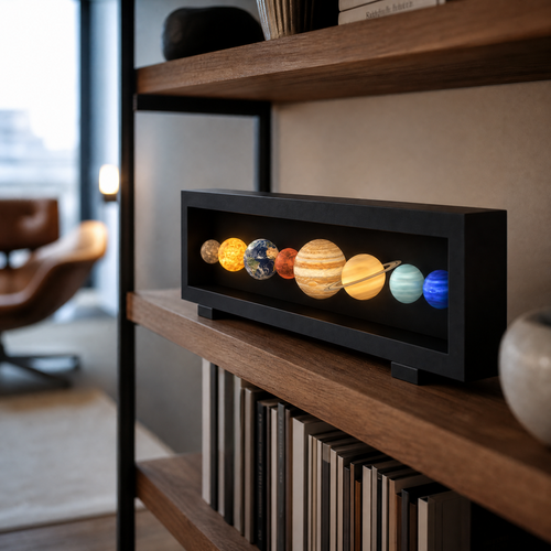 Solar System LED Night Light – 3D Planet Desk Decor Lamp, Space-Themed Ambient Lighting for Bedroom, Office & Home